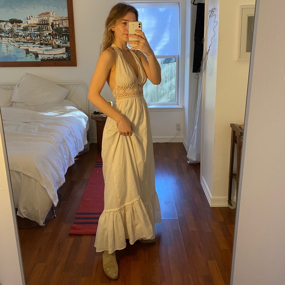 Vintage 70’s Halter Maxi Dress